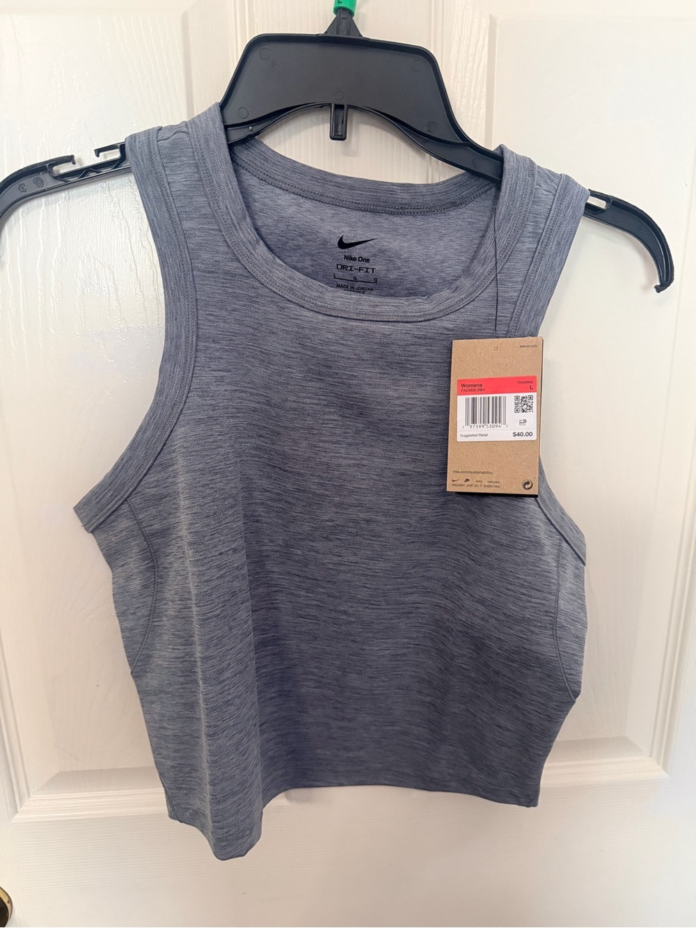 Nike Women's Heather Gray Athletic Tank Top